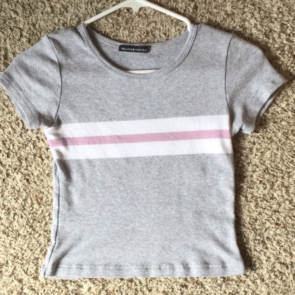 Gray crop top